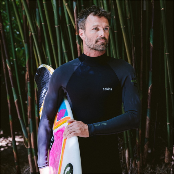 2026 C-Skins Mens Nuwave Element 3/2mm Back Zip Wetsuit C-NEL32STM - Black / Meteor / Olive